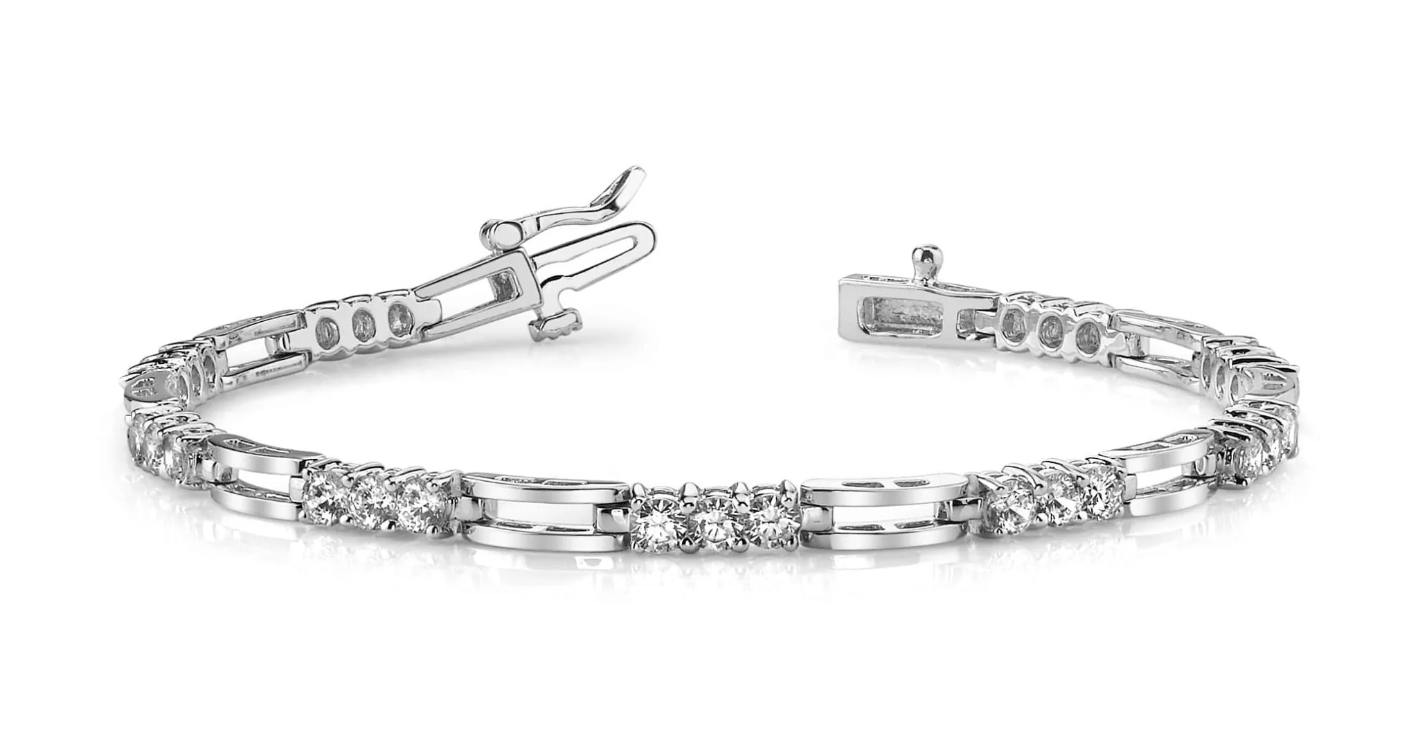 Sparkling Triple Diamond Bracelet with 2.43 ct.(finished) 3mm - Image 3