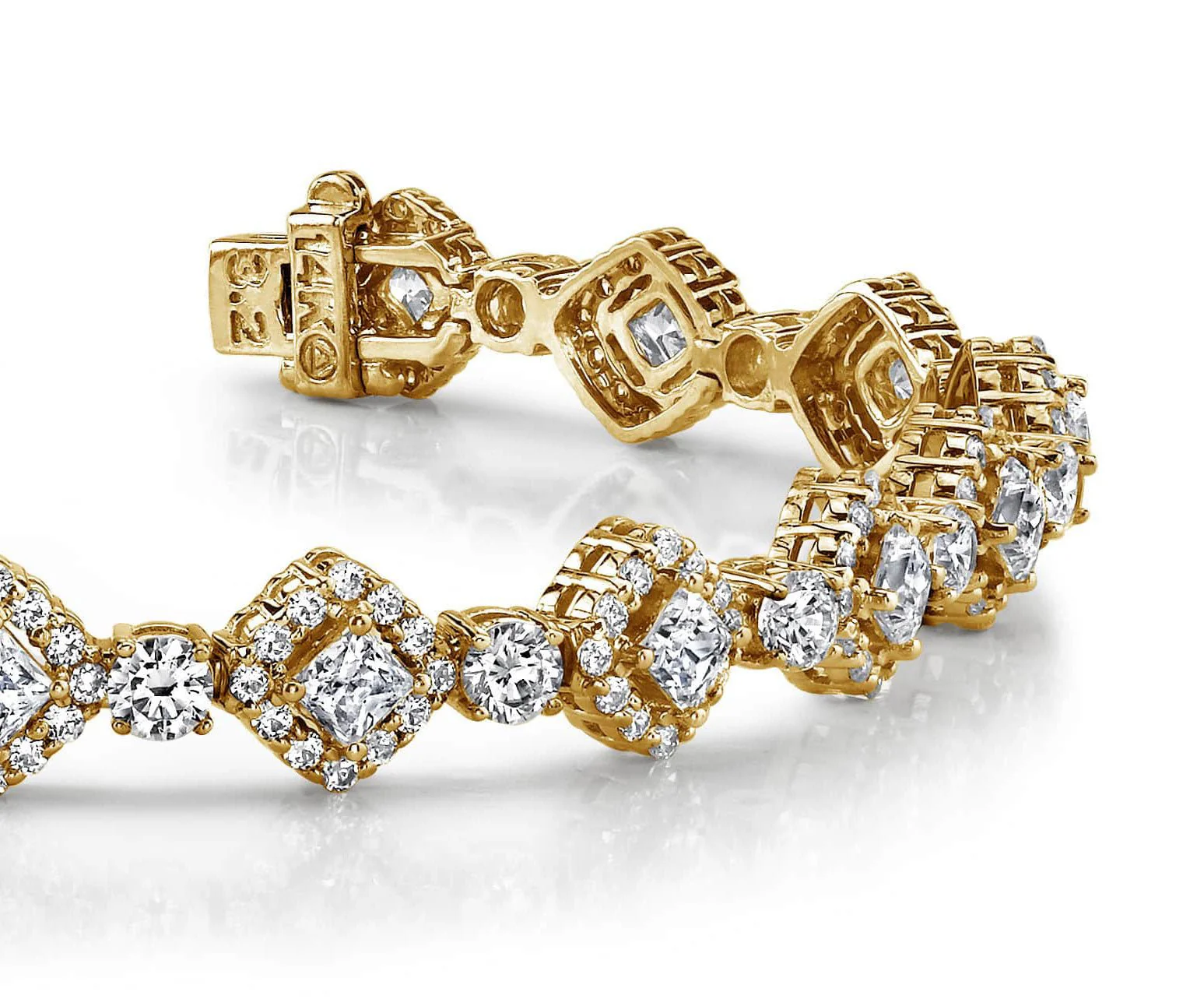 Spotlight Princess Cut Diamond Bracelet with 5.74 ct.(finished) 1.2mm, 2.5mm, 2.7mm - Image 2