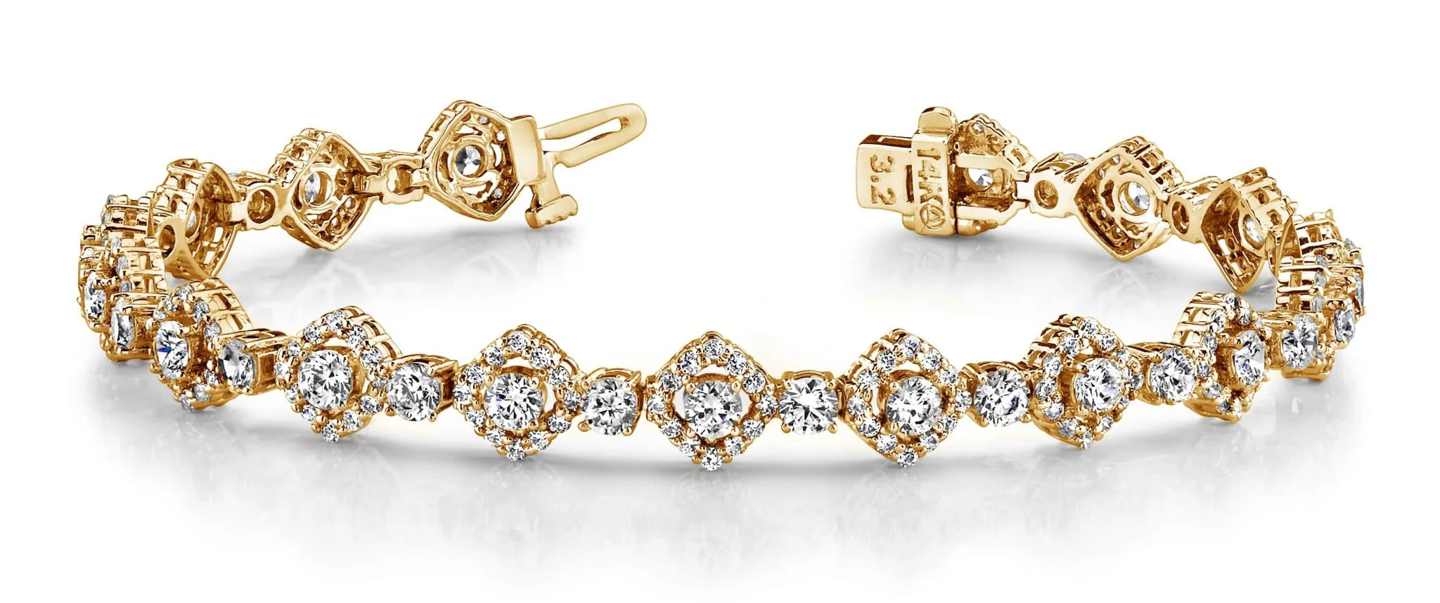 Square Link Lab-Grown Diamond Bracelet with 5.29 ct.(finished) 1.2mm, 2.7mm - Image 5