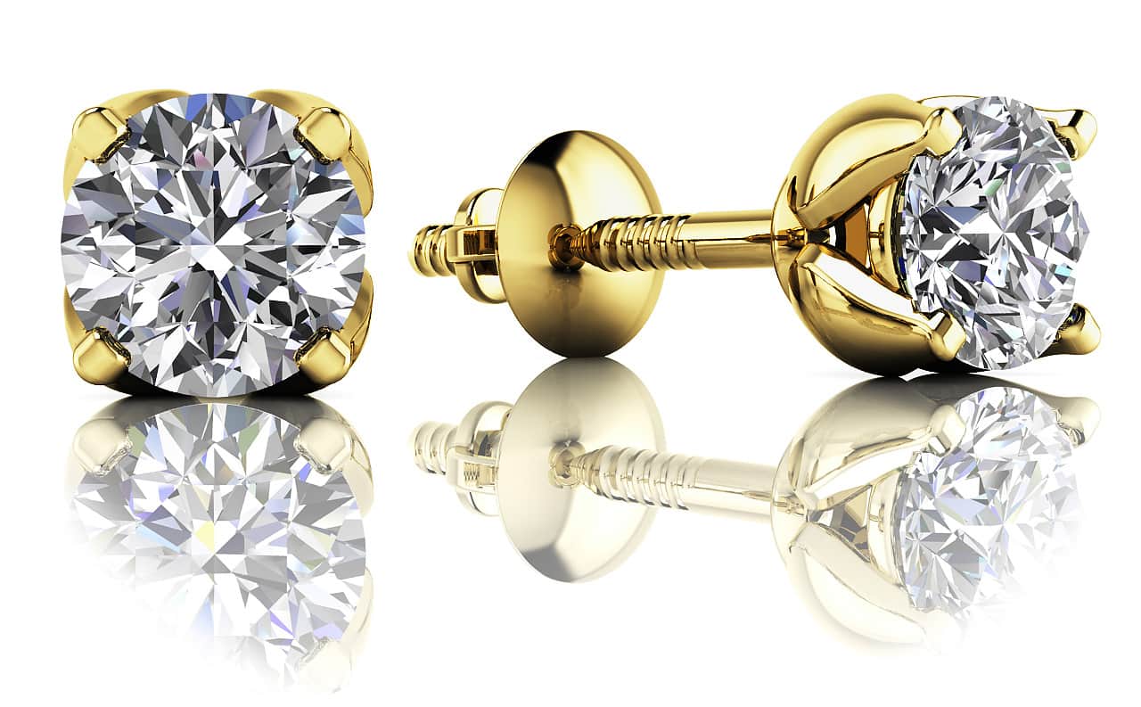 Stunning Tulip Lab-Grown Diamond Stud Earrings with 0.76 ct.(finished) 4.6mm - Image 2