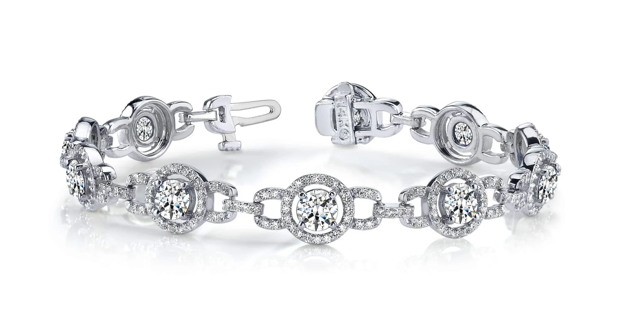 Stylish Circles Diamond Bracelet with 4.98 ct.(finished) 1.1mm, 4mm - Image 5