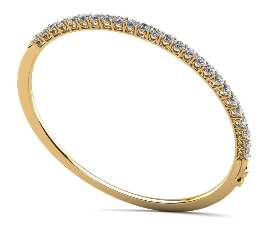 Stylish Sweetheart Bangle Lab-Grown Diamond Bracelet with 1.55 ct.(finished) 2.3mm - Image 2
