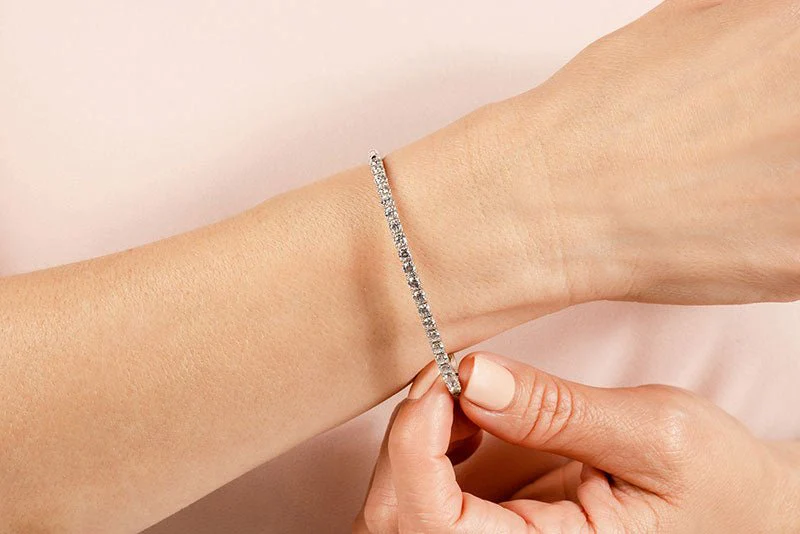 Stylish Sweetheart Bangle Lab-Grown Diamond Bracelet with 1.55 ct.(finished) 2.3mm - Image 3