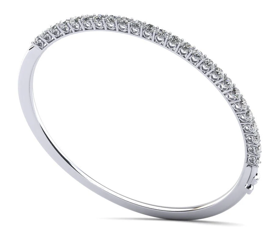 Stylish Sweetheart Bangle Lab-Grown Diamond Bracelet with 2.88 ct.(finished) 3.1mm