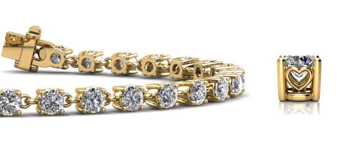 Stylish Sweetheart Diamond Tennis Diamond Bracelet with 5.49 ct.(finished) 3.6mm - Image 2