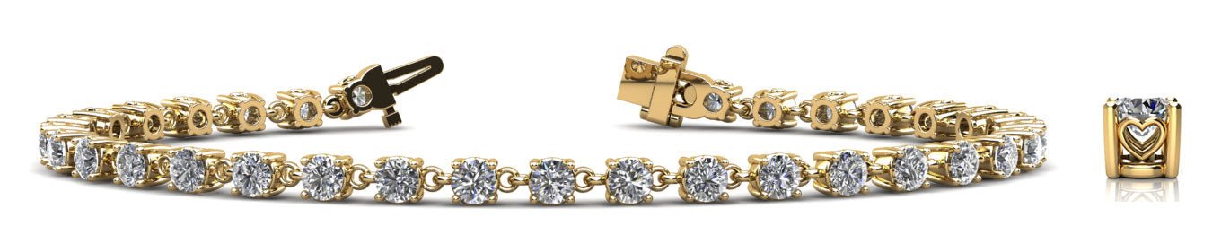Stylish Sweetheart Diamond Tennis Lab-Grown Diamond Bracelet with 3.91 ct.(finished) 3.1mm - Image 6