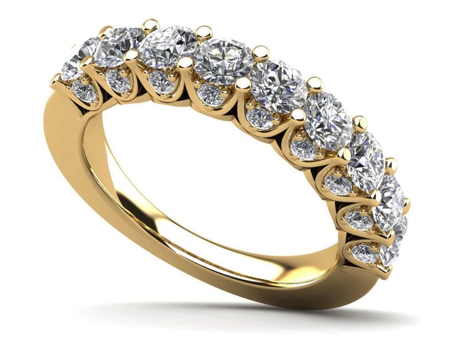 Sunbeam Diamond Anniversary Diamond Ring with 1.71 ct.(finished) 1.6mm, 3.4mm - Image 2