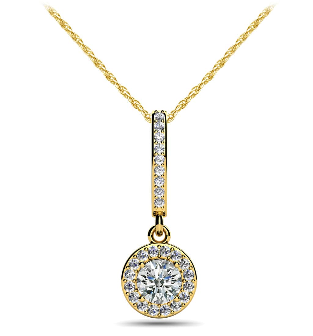 Surrounded With Love Diamond Drop Lab-Grown Diamond Pendant with 0.58 ct. (0.40 ct. center diamond) - Image 2