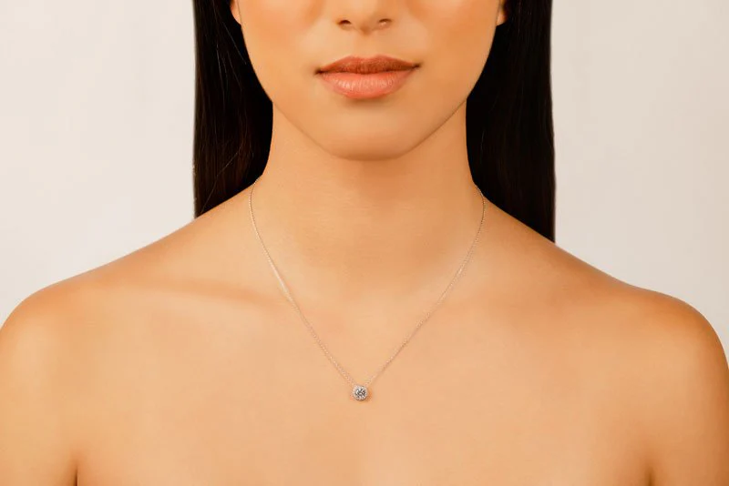 Surrounded With Love Lab-Grown Diamond Pendant with 0.61 ct. (0.50 ct. center diamond) - Image 3