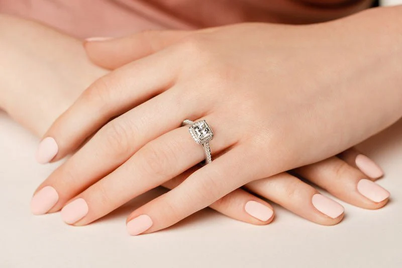 Sweet Romance Square Frame Diamond Engagement Ring with 1.98 ct. (1.50 ct. center diamond) - Image 3
