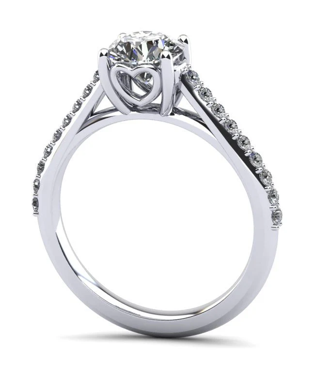 Sweetheart Embrace Diamond Ring Diamond with 2.21 ct. (2.00 ct. center diamond)