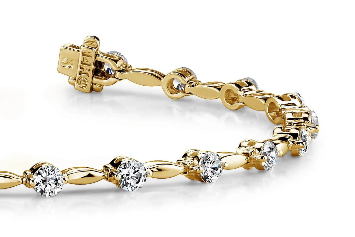 Teardrop Link Diamond Bracelet with 2.07 ct.(finished) 2.8mm - Image 2
