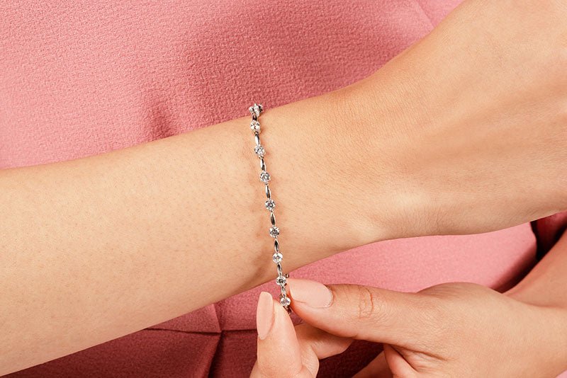 Teardrop Link Lab-Grown Diamond Bracelet with 0.99 ct.(finished) 2mm - Image 3