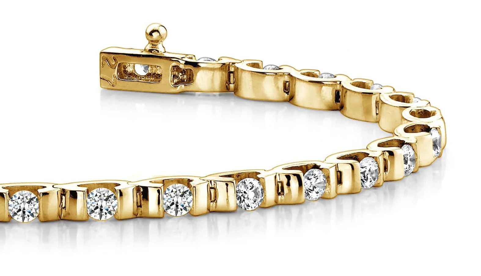 Tension Set Diamond Bracelet with 2.10 ct.(finished) 2.25mm - Image 2