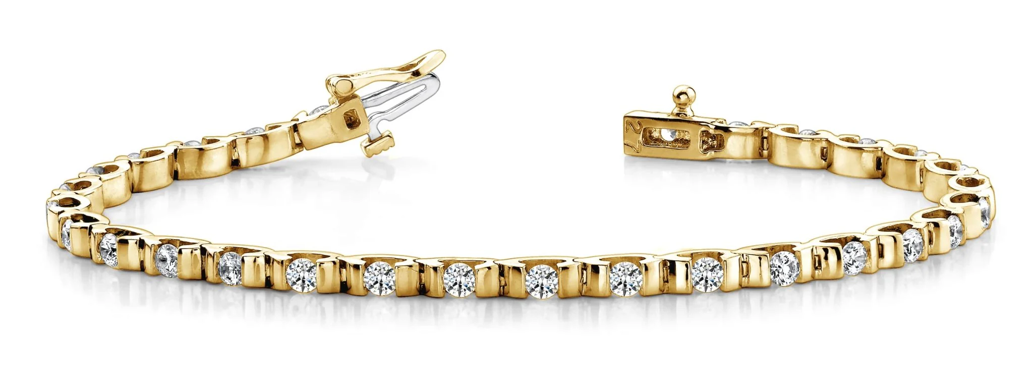 Tension Set Lab-Grown Diamond Bracelet with 2.10 ct.(finished) 2.25mm - Image 4