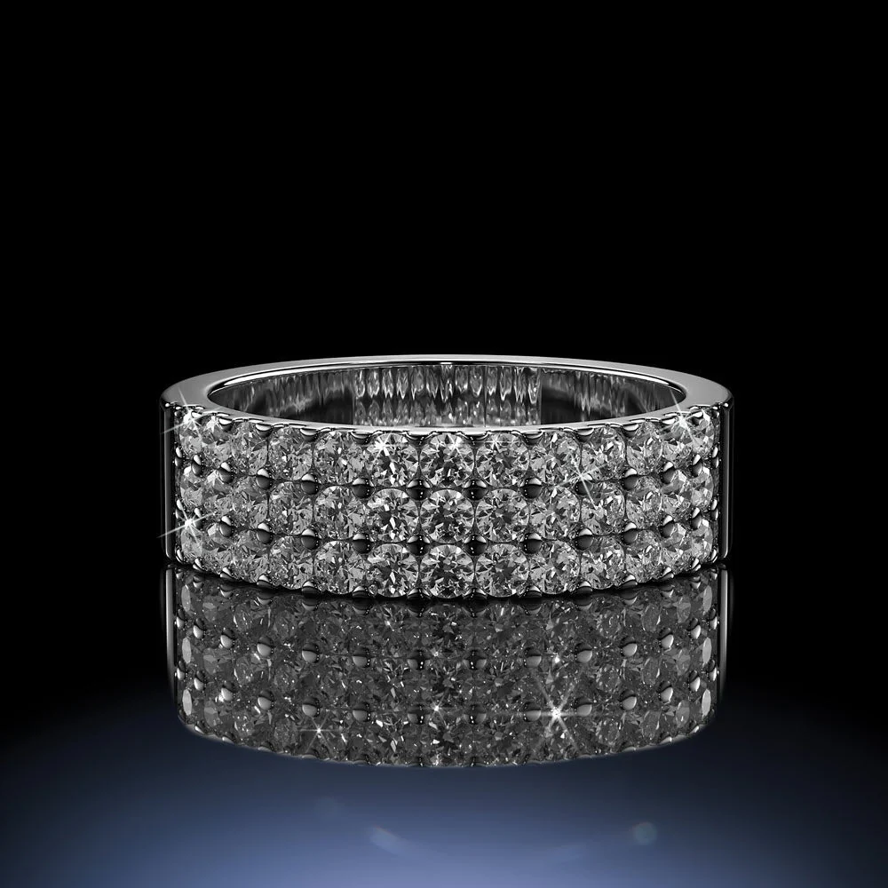 Three Row Brilliance Diamond Ring with 0.98 ct.(finished) 1.8mm - Image 3