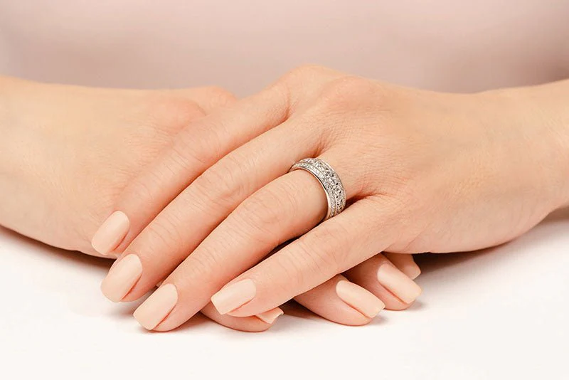 Three Row Round Diamond Eternity Band Diamond  with 2.16 ct.(finished) 1.3mm, 2.4mm - Image 3