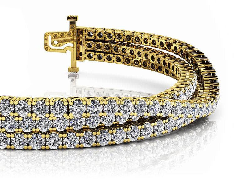 Three Rows Flexible Lab-Grown Diamond Bracelet with 8.49 ct.(finished) 2.2mm - Image 2