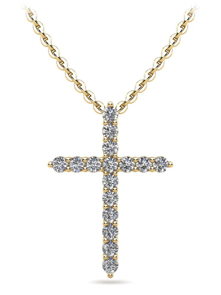 Timeless Cross Diamond Necklace Lab-Grown Diamond with 0.96 ct.(finished) 2.5mm - Image 2