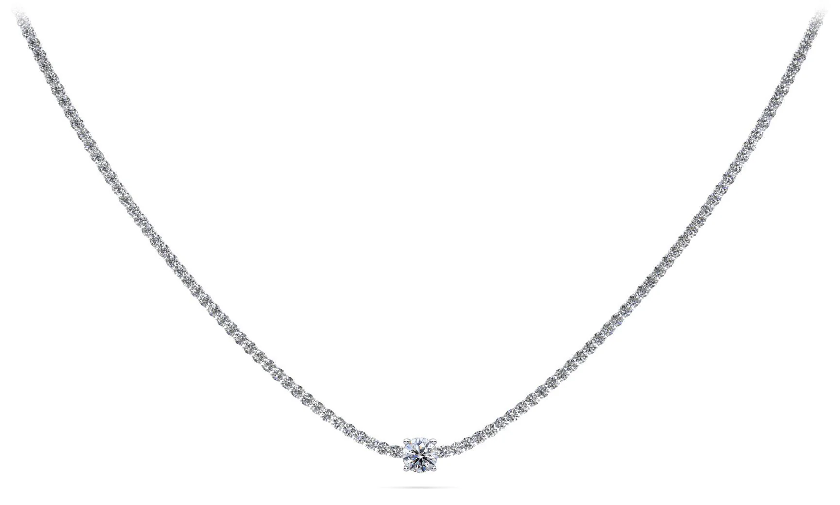 Timeless Dreams Brilliance Round Diamond Necklace with 8.22 ct.(finished) 2.2mm, 7.4mm