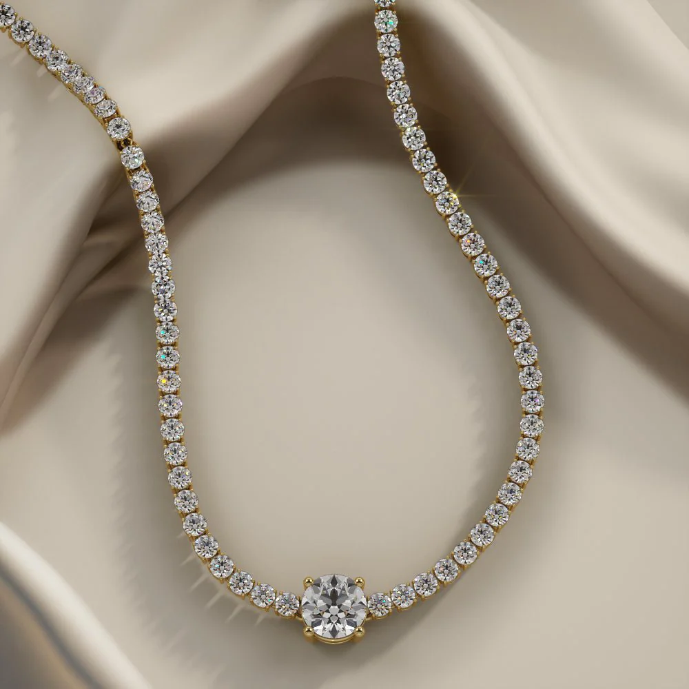 Timeless Dreams Brilliance Round Diamond Necklace with 8.22 ct.(finished) 2.2mm, 7.4mm - Image 4