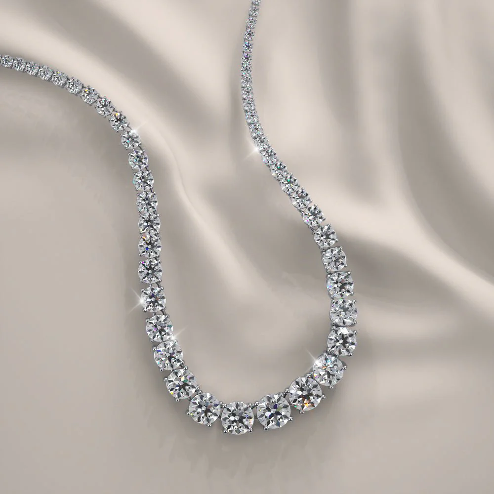Timeless Dreams Tennis Lab-Grown Diamond Necklace with 15.11 ct.(finished) - Image 3