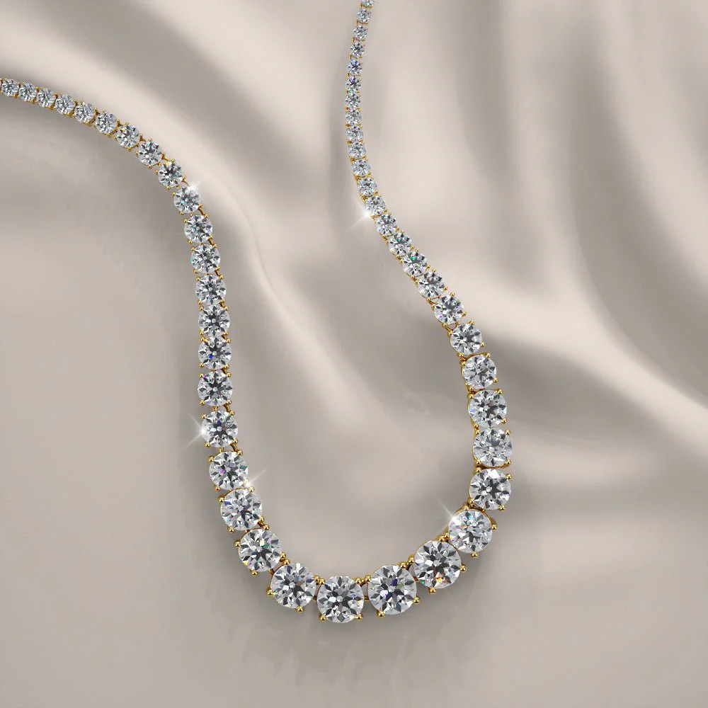 Timeless Dreams Tennis Lab-Grown Diamond Necklace with 7.04 ct.(finished) - Image 4