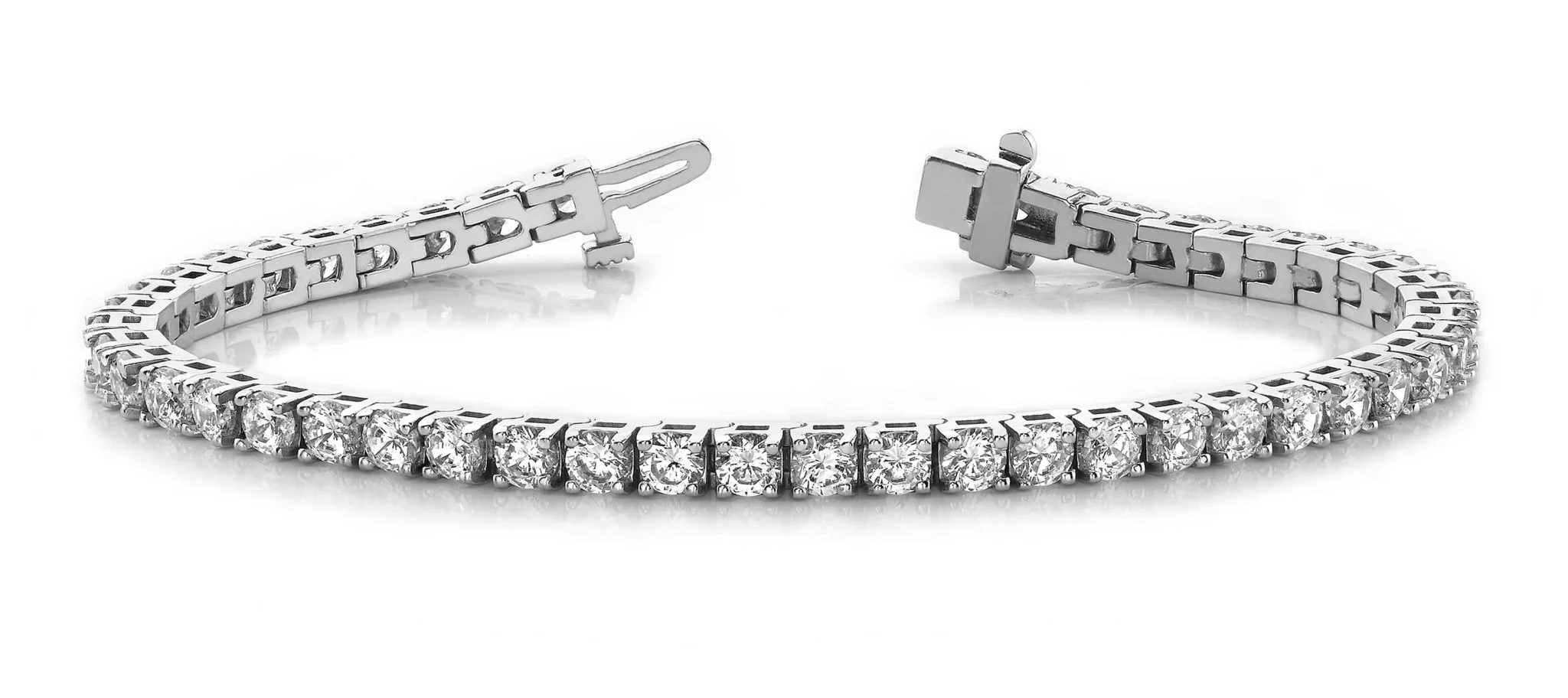 Timeless Four Prong Diamond Tennis Bracelet with 4.03 ct.(finished) 2.5mm - Image 3
