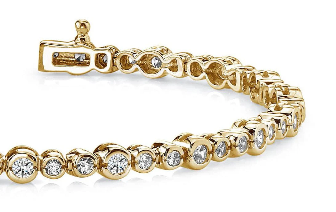 Timeless Half Bezel Diamond Bracelet with 2.94 ct.(finished) 2.25mm, 3mm - Image 2