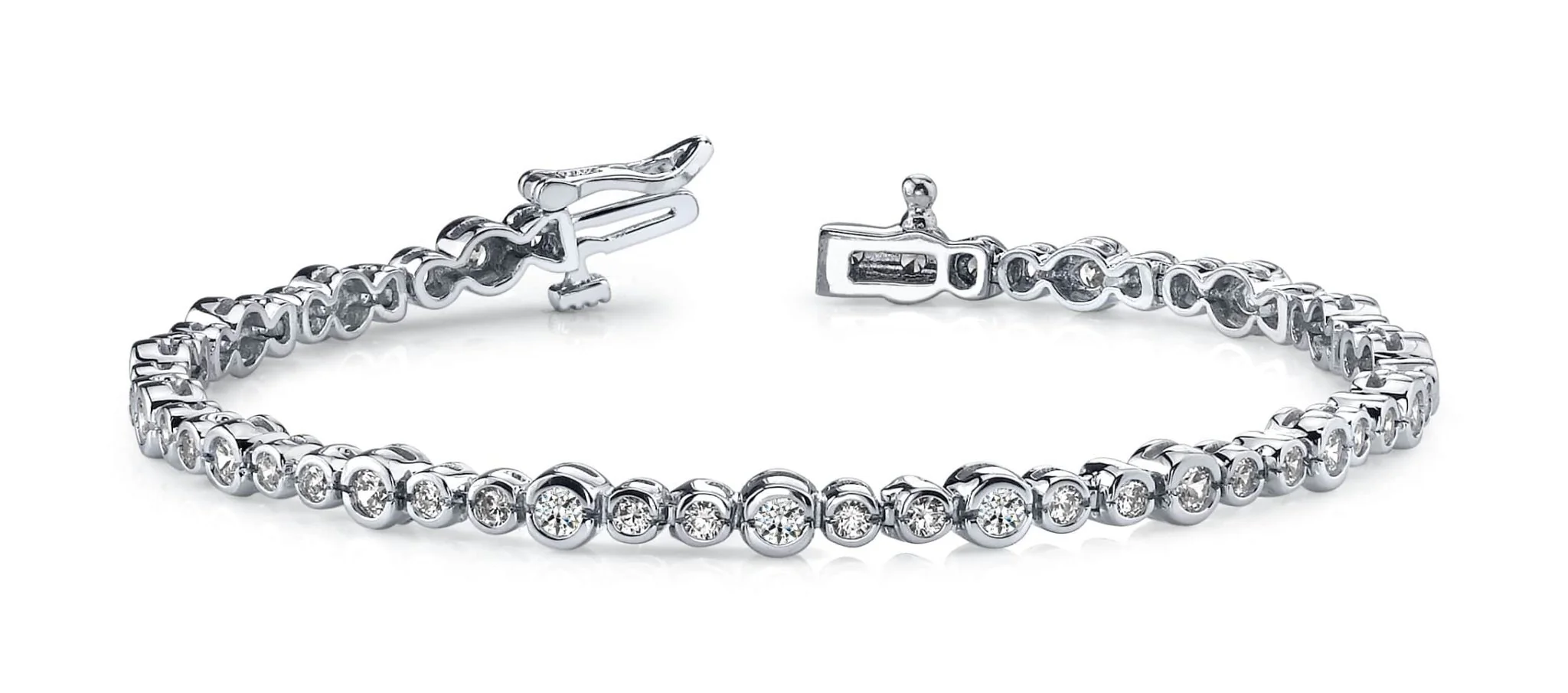 Timeless Half Bezel Lab-Grown Diamond Bracelet with 2.07 ct.(finished) 2mm, 2.5mm - Image 3