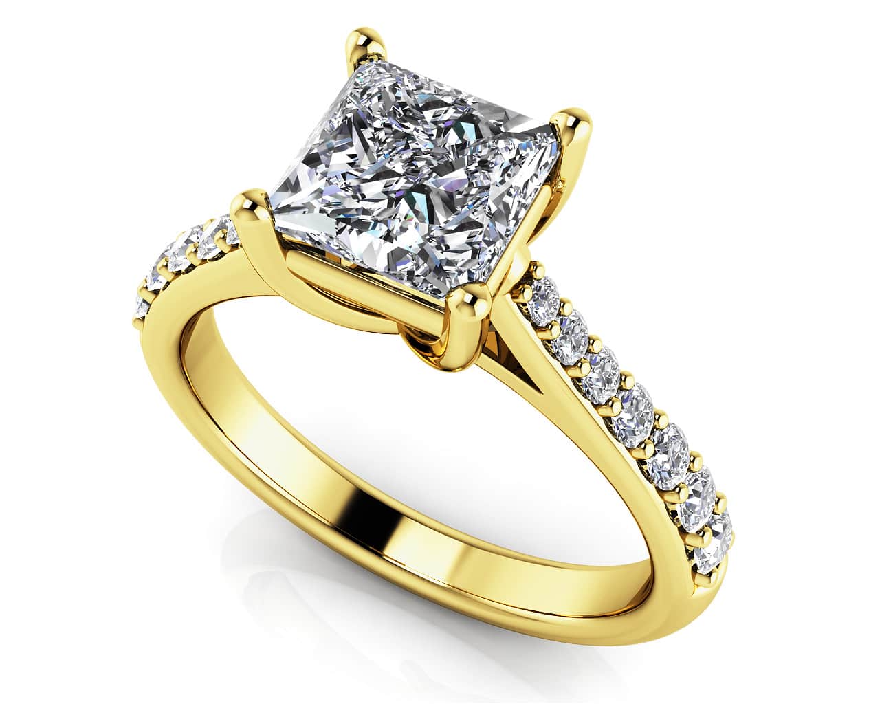 Timeless Princess Cut Lab-Grown Diamond Engagement Ring with 1.59 ct. (1.25 ct. center diamond) - Image 2