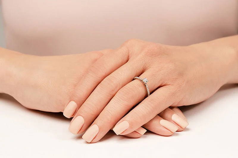 Timeless Round Engagement Ring With Side Diamonds Lab-Grown Diamond  with 1.84 ct. (1.50 ct. center diamond) - Image 5