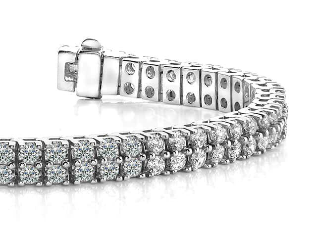 Timeless Two Row Diamond Tennis Bracelet Lab-Grown Diamond with 6.05 ct.(finished) 2.5mm