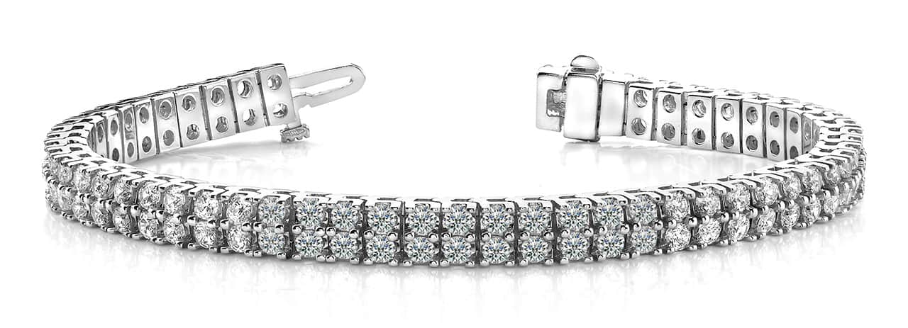 Timeless Two Row Diamond Tennis Bracelet Lab-Grown Diamond with 6.05 ct.(finished) 2.5mm - Image 4