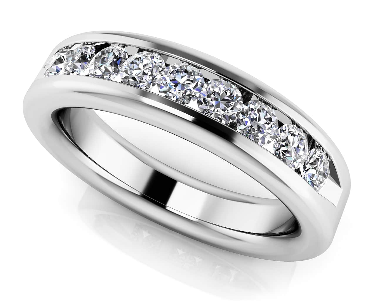 Traditional Diamond Channel Band Diamond with 0.95 ct.(finished) 3mm