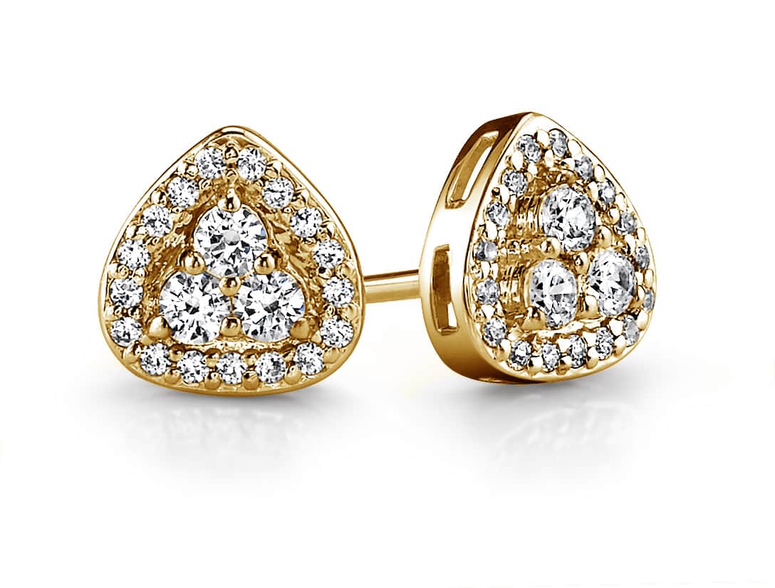 Triangular Diamond Diamond Studs with 0.41 ct.(finished) 1mm, 2.2mm - Image 2