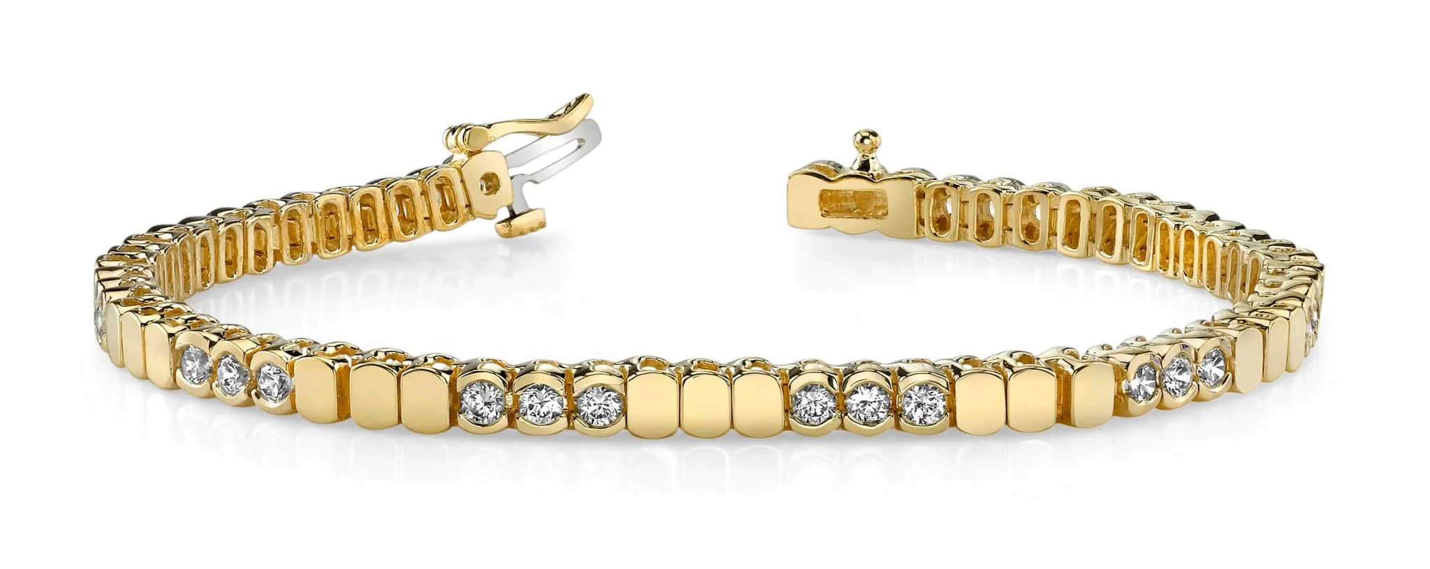 Triple Bezel Diamond Bracelet with 6.30 ct.(finished) 4.5mm - Image 3