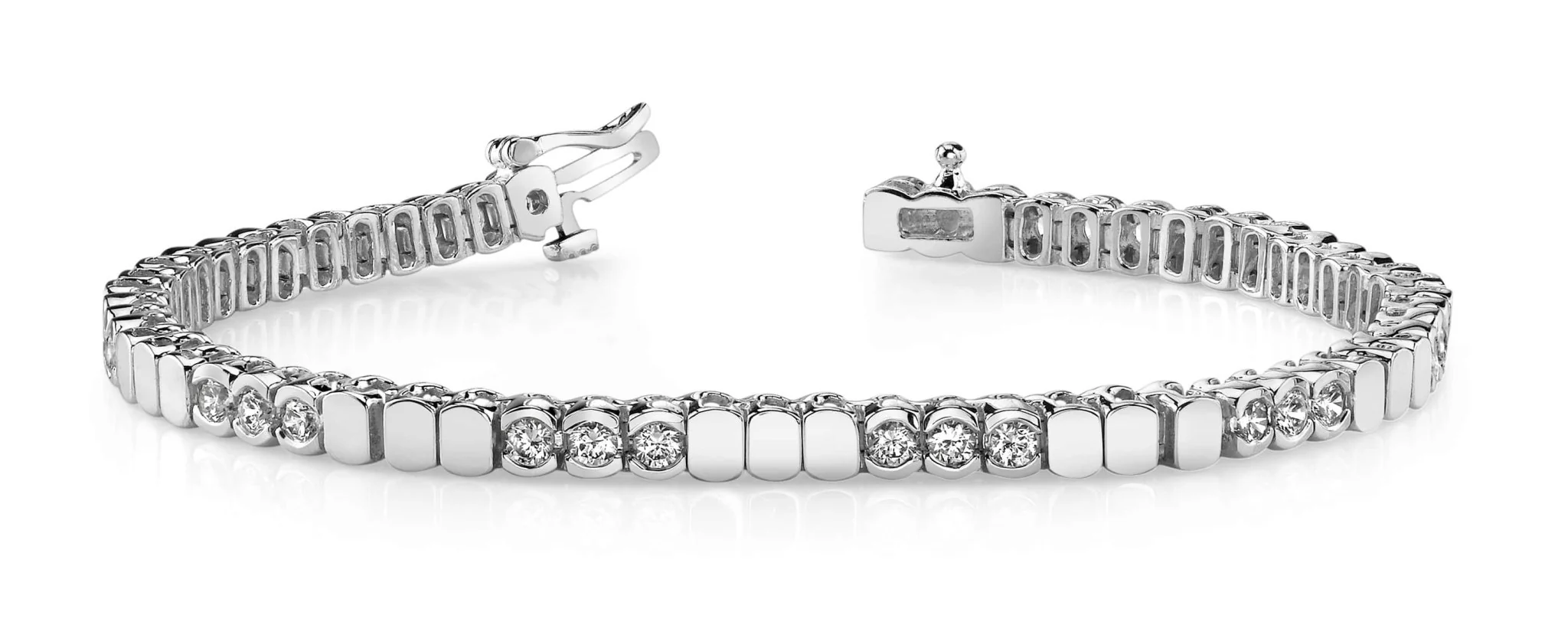 Triple Bezel Lab-Grown Diamond Bracelet with 5.94 ct.(finished) 4.25mm - Image 4