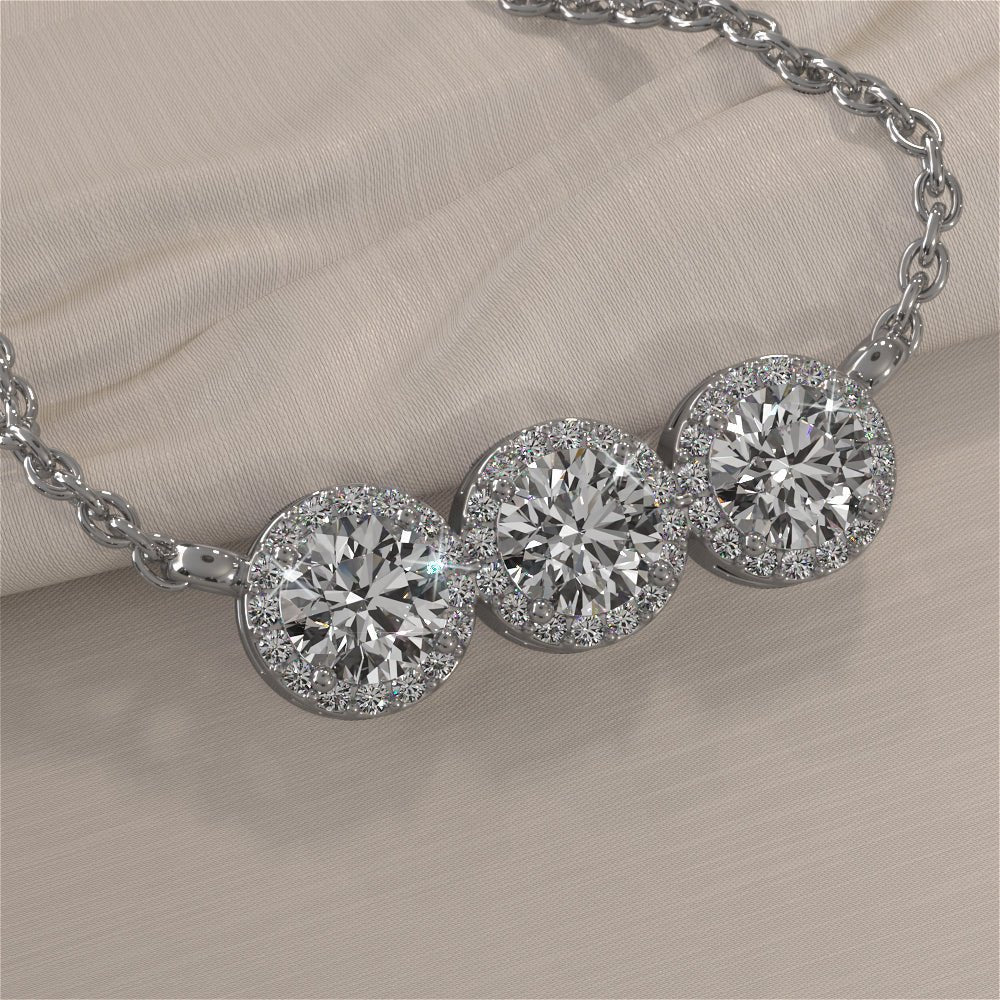Triple Brilliance Diamond Necklace with 1.26 ct.(finished) 1mm, 4.5mm - Image 3