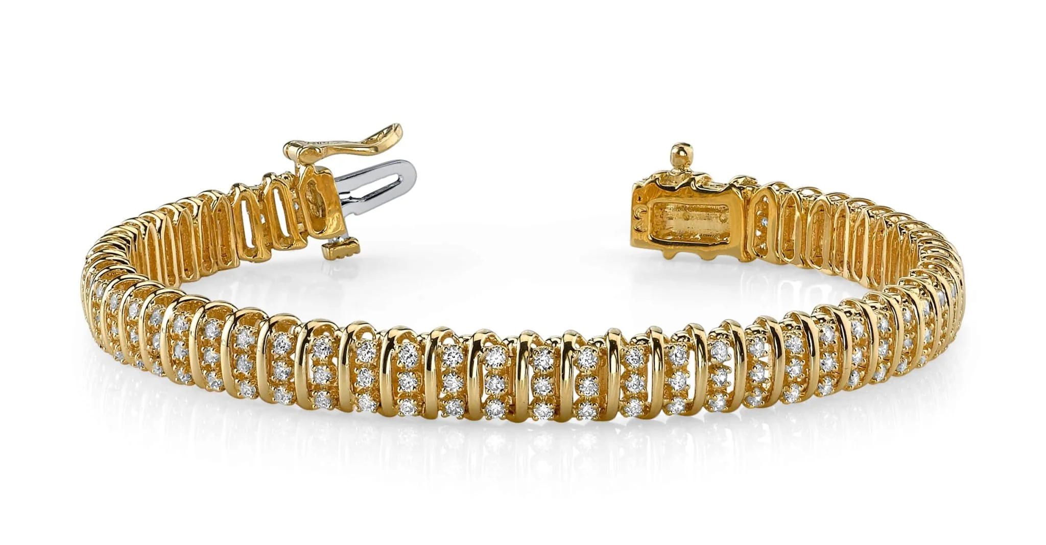 Triple Illusion Lab-Grown Diamond Bracelet with 1.91 ct.(finished) 1.2mm - Image 3