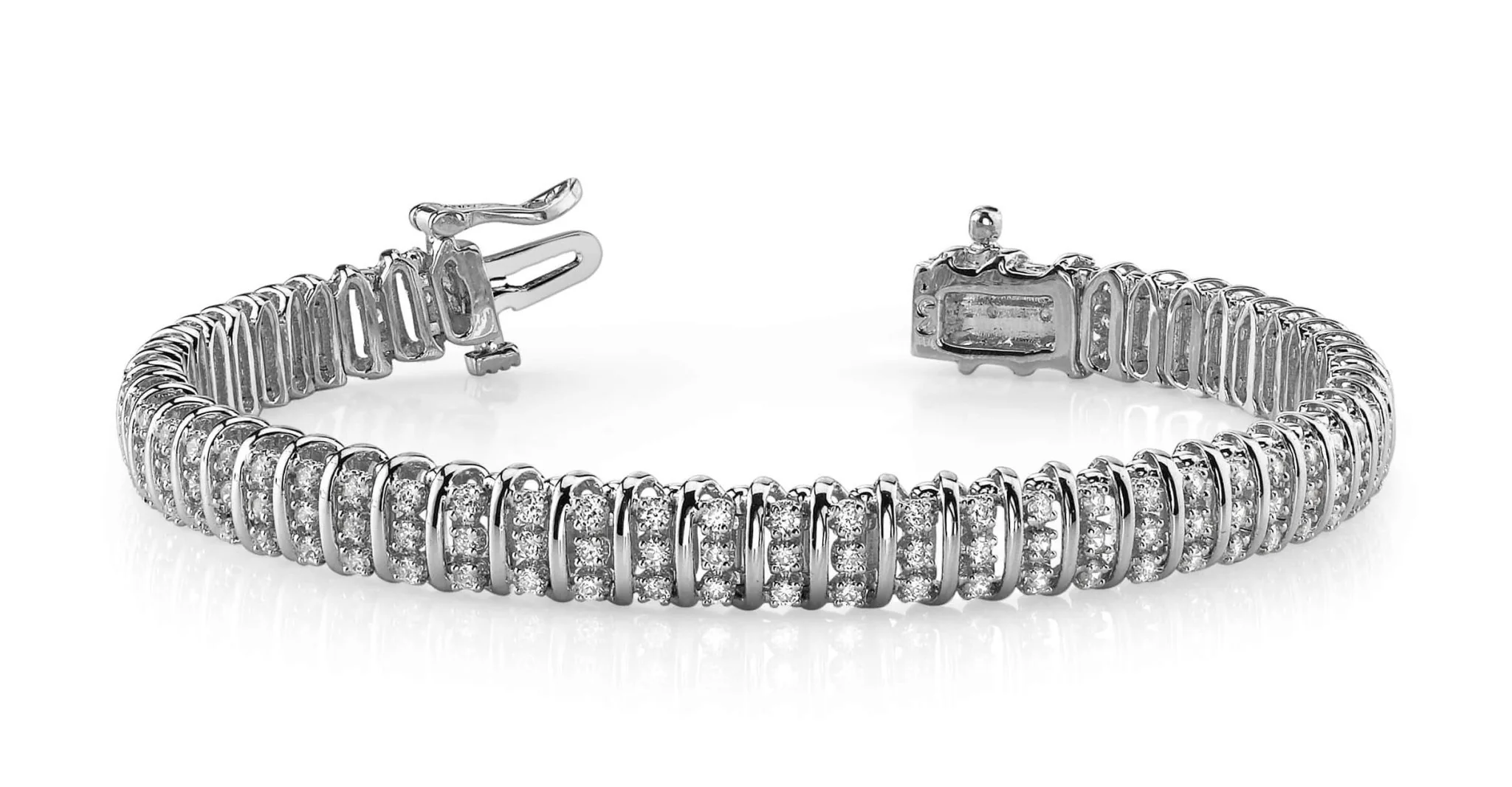 Triple Illusion Lab-Grown Diamond Bracelet with 3.90 ct.(finished) 1.75mm - Image 4