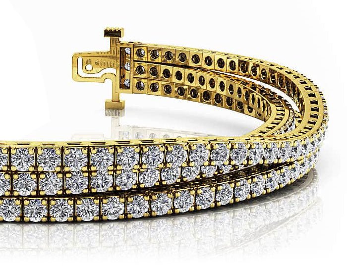 Triple Strand Flexible Diamond Tennis Bracelet Lab-Grown Diamond with 3.65 ct.(finished) 1.5mm - Image 2