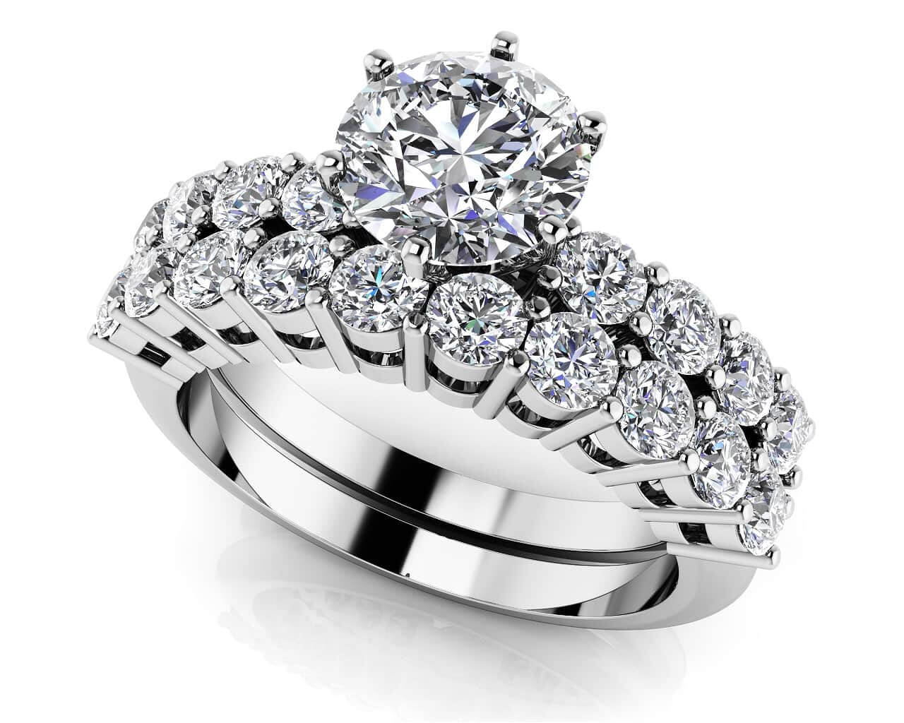 True Romance Lab-Grown Diamond Bridal Set with 1.58 ct. (0.50 ct. center diamond)