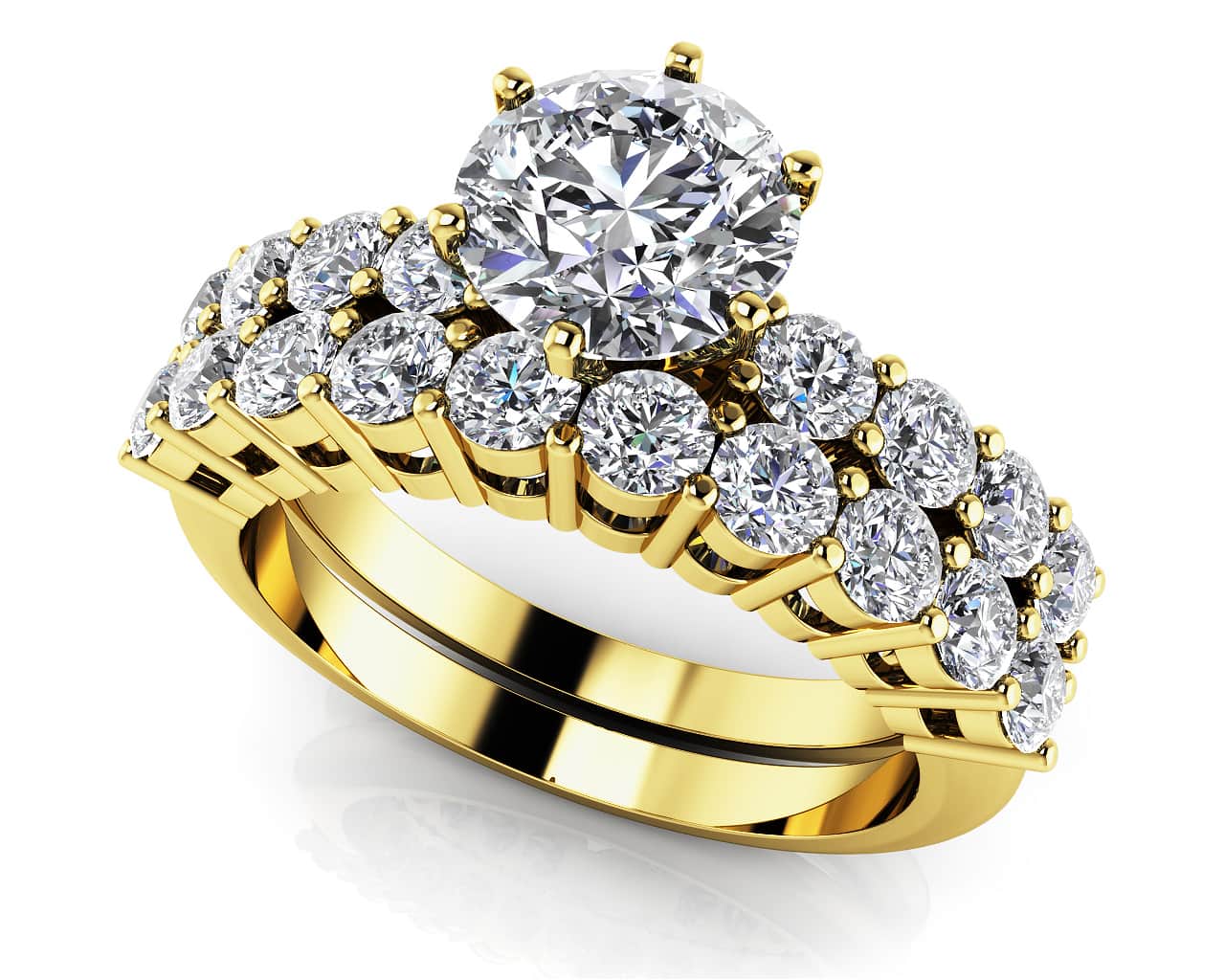 True Romance Lab-Grown Diamond Bridal Set with 1.58 ct. (0.50 ct. center diamond) - Image 2