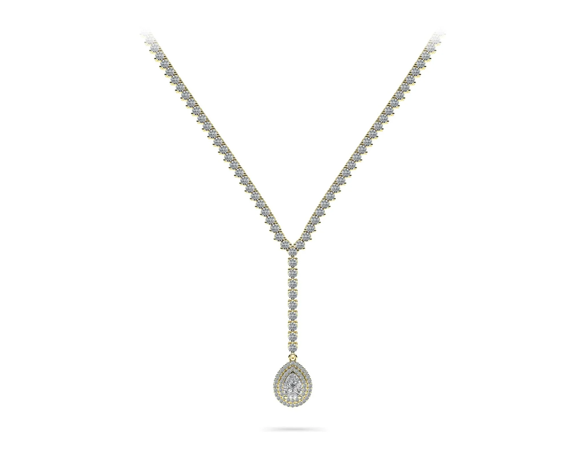 True Romance Diamond Lab-Grown Diamond Necklace with 8.81 ct.(finished) 7x5mm, 1mm, 2.2mm - Image 4