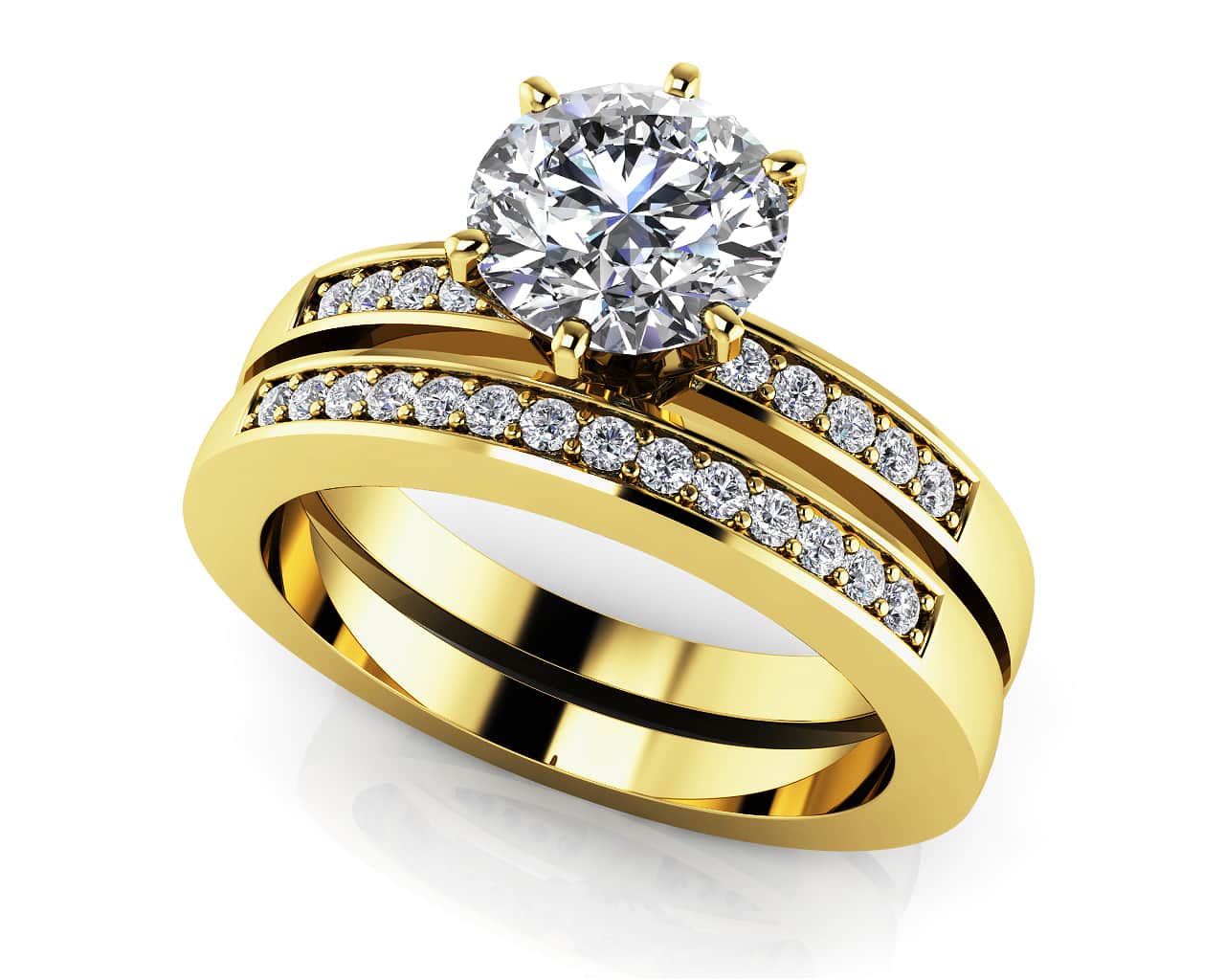 Twenty Five Hours A Day Bridal Set Diamond  with 0.63 ct. (0.50 ct. center diamond) - Image 2
