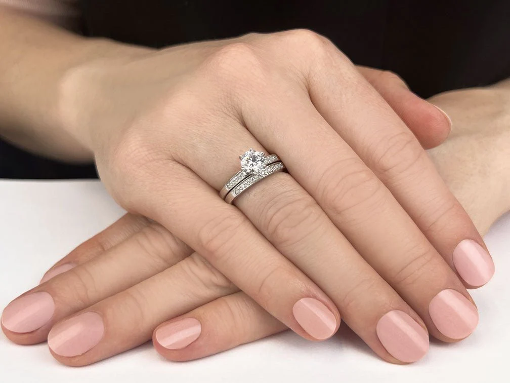 Twenty Five Hours A Day Lab-Grown Diamond Bridal Set with 1.38 ct. (1.25 ct. center diamond) - Image 3