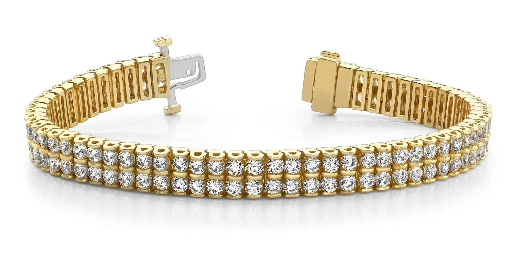 Two Row Diamond Bracelet with 5.00 ct.(finished) 2.2mm - Image 5