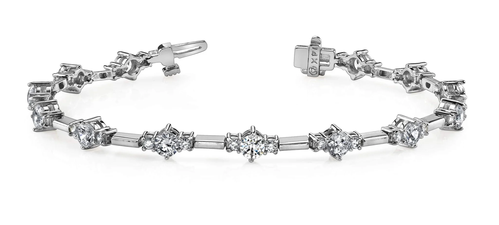 Two Tone Triple Lab-Grown Diamond Bracelet with 4.03 ct.(finished) 2.2mm, 3.9mm - Image 4