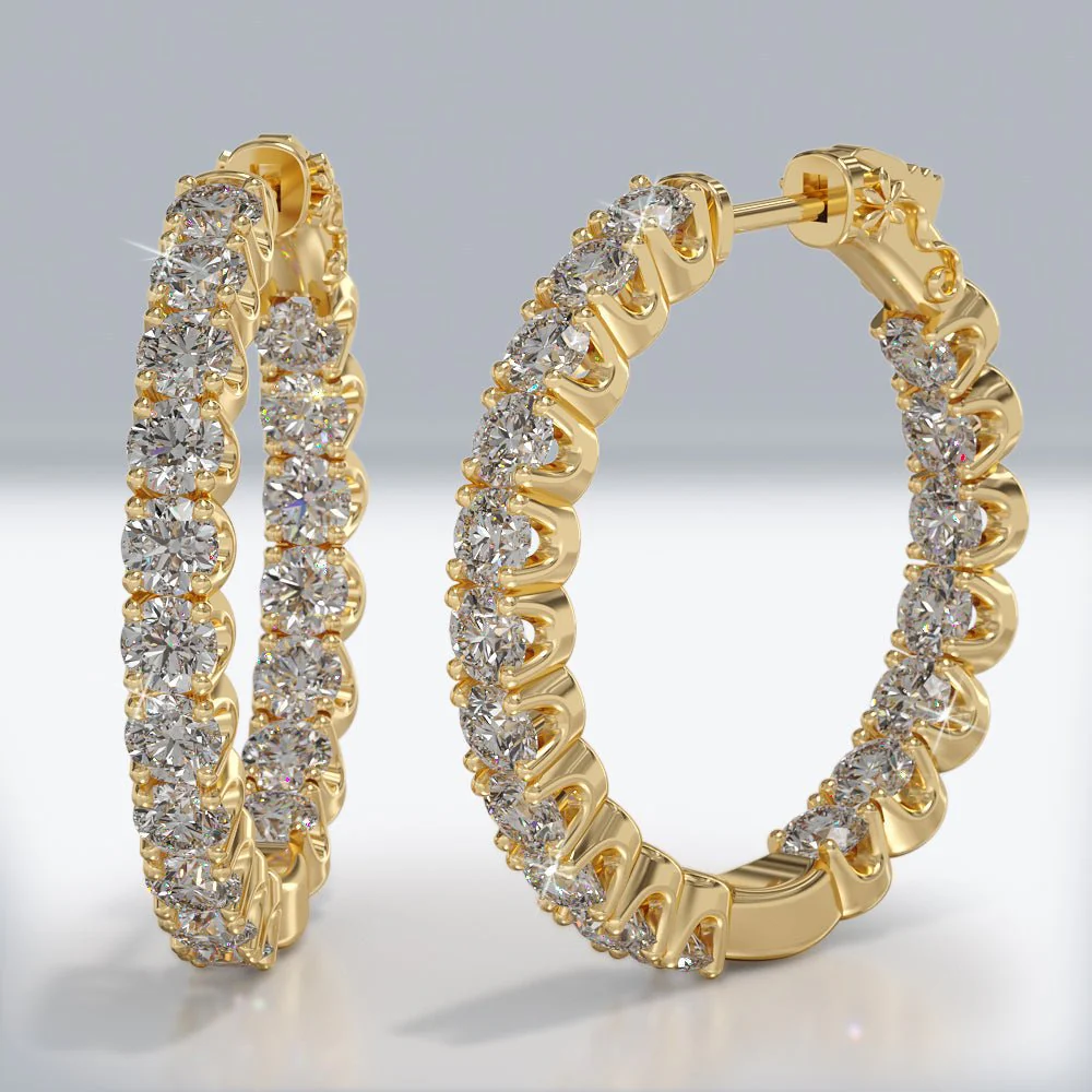 U Shape Brilliance Diamond Hoops Diamond with 1.00 ct.(finished) 1.8mm - Image 4